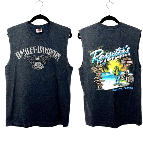 Rossiter's Harley Davidson, Motor Cycles, Tank Top for Men, Size Large - Picture 1 of 11